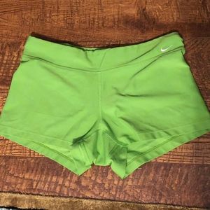 Lime Green Nike Spandex Shorts
